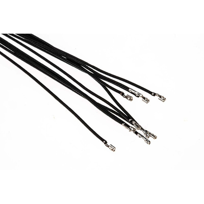 Molex Female Pico-Clasp to Female Pico-Clasp Crimped Wire, 300mm, 0.08mm², Black