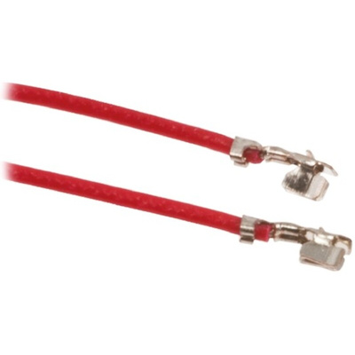 HARWIN Female M40 to Female M40 Crimped Wire, 300mm, 0.08mm², Red