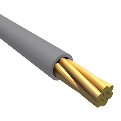 Alpha Wire 1853 Series Grey 0.14 mm² Hook Up Wire, 26 AWG, 7/0.16 mm, 30m, PVC Insulation