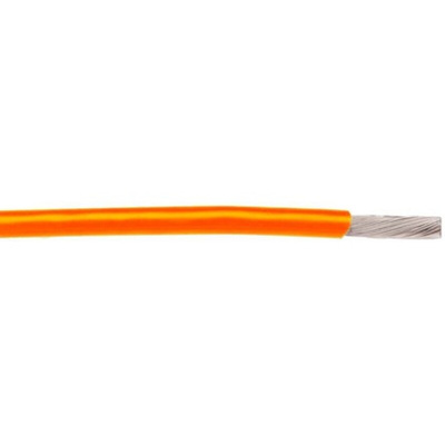 Alpha Wire 2841 Series Orange 0.06 mm² Hook Up Wire, 30 AWG, 7/0.10 mm, 30m, PTFE Insulation
