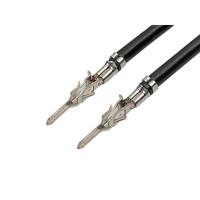 Molex Male Micro-Fit 3.0 to Male Micro-Fit 3.0 Crimped Wire, 75mm, 0.75mm², Black