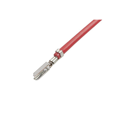 Molex Male CLIK-Mate to Unterminated Crimped Wire, 75mm, 0.08mm², Red