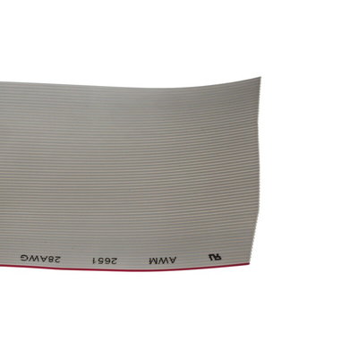 RS PRO Flat Ribbon Cable, 64-Way, 1.27mm Pitch, 30m Length