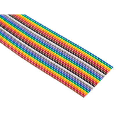 3M 3302 Series Flat Ribbon Cable, 26-Way, 1.27mm Pitch, 30m Length