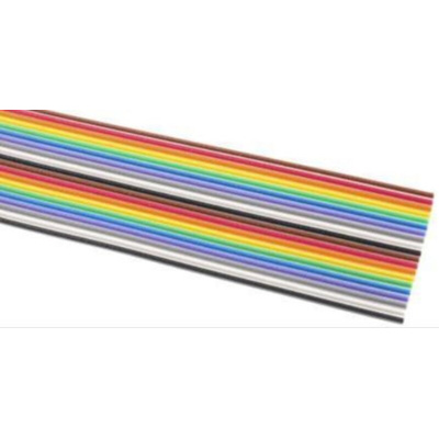 3M 3302 Series Flat Ribbon Cable, 34-Way, 1.27mm Pitch, 30m Length