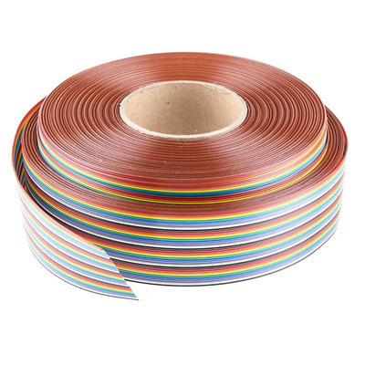 3M 3302 Series Flat Ribbon Cable, 40-Way, 1.27mm Pitch, 30m Length