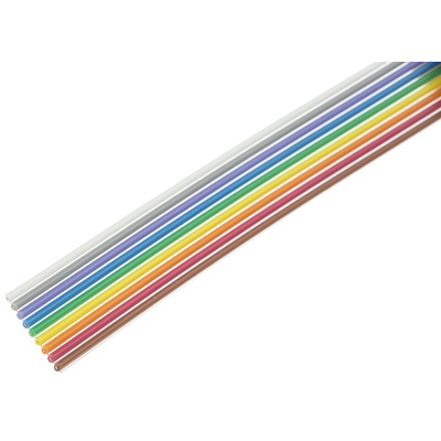 3M 3302 Series Flat Ribbon Cable, 9-Way, 1.27mm Pitch, 30m Length
