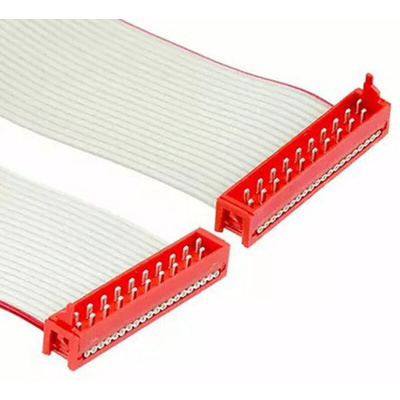 TE Connectivity Micro-MaTch Series Flat Ribbon Cable, 20-Way, 1.27mm Pitch, 200.5mm Length, Micro-MaTch IDC to