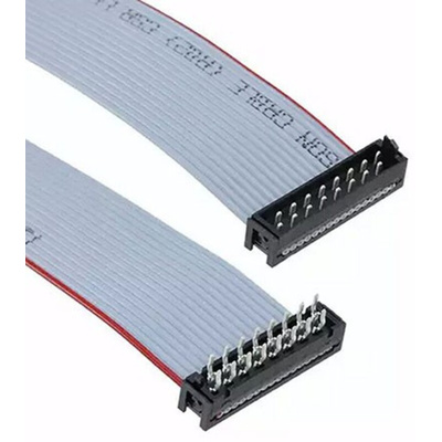 TE Connectivity Micro-MaTch Series Flat Ribbon Cable, 16-Way, 1.27mm Pitch, 150.5mm Length, Micro-MaTch IDC to