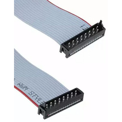 TE Connectivity Micro-MaTch Series Flat Ribbon Cable, 16-Way, 1.27mm Pitch, 75.5mm Length, Micro-MaTch IDC to