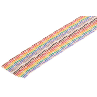 3M Twisted Ribbon Cable, 34-Way, 1.27mm Pitch, 30m Length