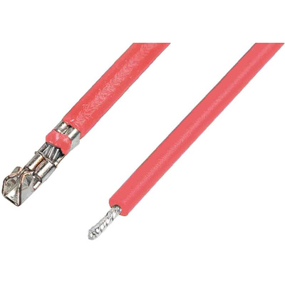 Molex Female PicoBlade to Unterminated Crimped Wire, 150mm, 0.14mm², Red