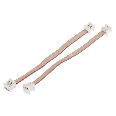 Molex Picoflex Series Flat Ribbon Cable, 4-Way, 1.27mm Pitch, 100mm Length, Picoflex IDC to Picoflex IDC