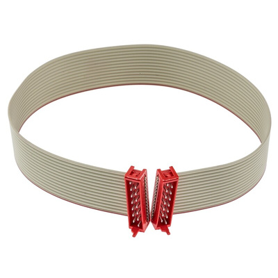 TE Connectivity Micro-MaTch Series Flat Ribbon Cable, 14-Way, 1.27mm Pitch, 250mm Length, Micro-MaTch IDC to