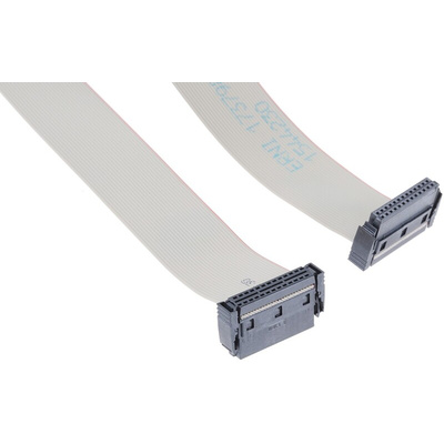 ERNI Flat Ribbon Cable, 26-Way, 1.27mm Pitch, 300mm Length, AU IDC to IDC
