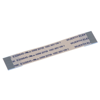 Wurth Elektronik 6876 Series FFC Ribbon Cable, 16-Way, 0.5mm Pitch, 50mm Length