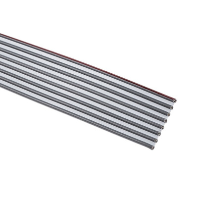 3M 8124 Series Flat Ribbon Cable, 8-Way, 2.54mm Pitch, 181m Length