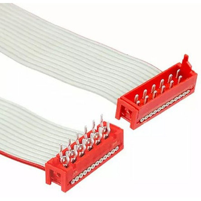 TE Connectivity Micro-MaTch Series Flat Ribbon Cable, 12-Way, 1.27mm Pitch, 150.5mm Length, Micro-MaTch IDC to