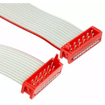 TE Connectivity Micro-MaTch Series Flat Ribbon Cable, 12-Way, 1.27mm Pitch, 75.5mm Length, Micro-MaTch IDC to