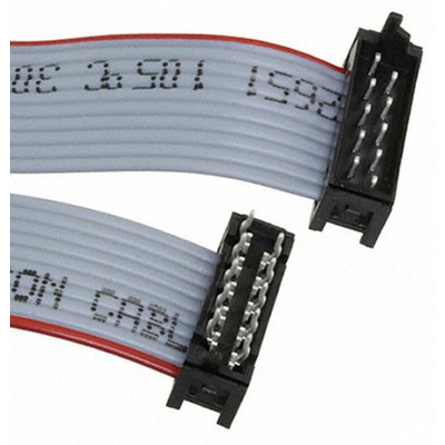 TE Connectivity Micro-MaTch Series Flat Ribbon Cable, 12-Way, 1.27mm Pitch, 150.5mm Length, Micro-MaTch IDC to