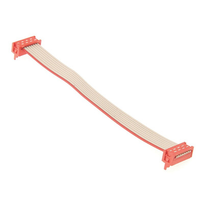 TE Connectivity Micro-MaTch Series Flat Ribbon Cable, 8-Way, 1.27mm Pitch, 100mm Length, Micro-MaTch IDC to Micro-MaTch