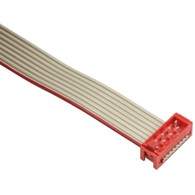 TE Connectivity Micro-MaTch Series Flat Ribbon Cable, 8-Way, 1.27mm Pitch, 250mm Length, Micro-MaTch IDC to Micro-MaTch