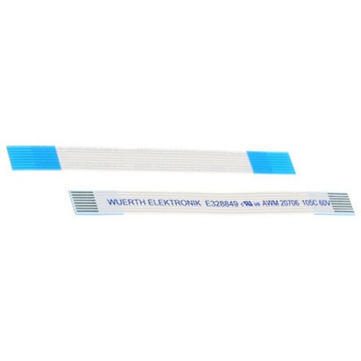 Wurth Elektronik 6876 Series FFC Ribbon Cable, 8-Way, 0.5mm Pitch, 50mm Length