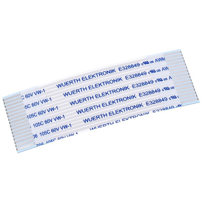 Wurth Elektronik WR-FFC Series FFC Ribbon Cable, 16-Way, 1mm Pitch, 50mm Length
