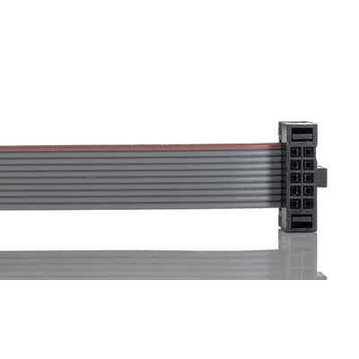 Samtec FFSD Series Flat Ribbon Cable, 10-Way, 1.27mm Pitch, 250mm Length, Tiger Eye IDC to Tiger Eye IDC