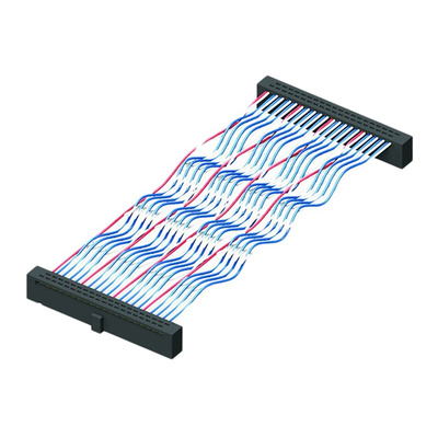 Samtec FFTP Series Flat Ribbon Cable, 10-Way, 1.27mm Pitch, 100mm Length, Tiger Eye IDC to Tiger Eye IDC
