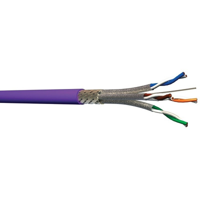 CAE Multimedia Connect Purple LSZH Cat7 Cable S/FTP, 250m Unterminated/Unterminated