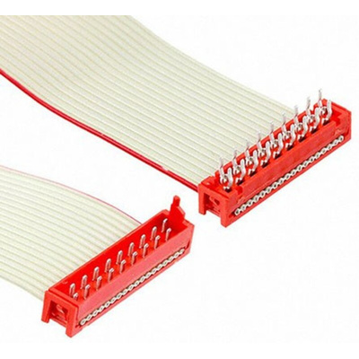 TE Connectivity Micro-MaTch Series Flat Ribbon Cable, 18-Way, 1.27mm Pitch, 150.5mm Length, Micro-MaTch IDC to