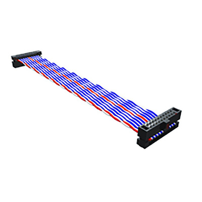Samtec FFTP Series Twisted Ribbon Cable, 20-Way, 1.27mm Pitch, 460mm Length, Tiger Eye IDC to Tiger Eye IDC
