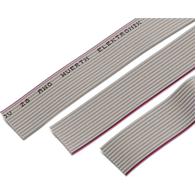Wurth Elektronik WR-CAB Series Flat Ribbon Cable, 20-Way, 1.27mm Pitch, 1m Length