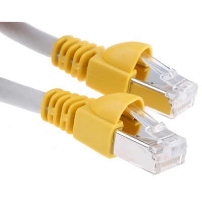 Telegartner Shielded Cat 6A Crossover Patch Cable 1m, Grey, Male RJ45/Male RJ45