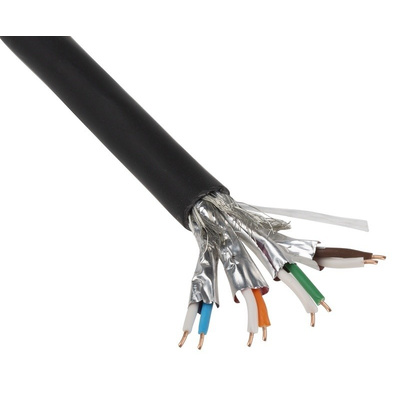 Belden Black PVC Cat7 Cable S/FTP, 305m Unterminated/Unterminated