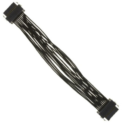 Samtec 10 Way Female Tiger Eye SFSD to 20 Way Female Tiger Eye SFSD Wire to Board Cable, 120mm