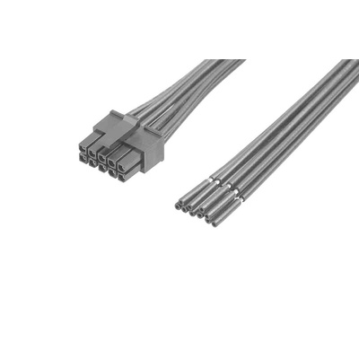 Molex 10 Way Female Micro-Fit 3.0 Unterminated Wire to Board Cable, 300mm