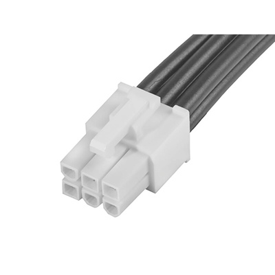 Molex 6 Way Male Mini-Fit Jr. Unterminated Wire to Board Cable, 300mm