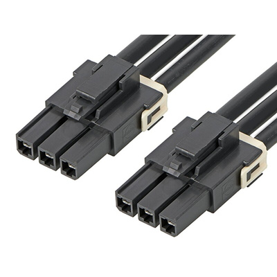 Molex 3 Way Female Mega-Fit to 3 Way Female Mega-Fit Wire to Board Cable, 600mm