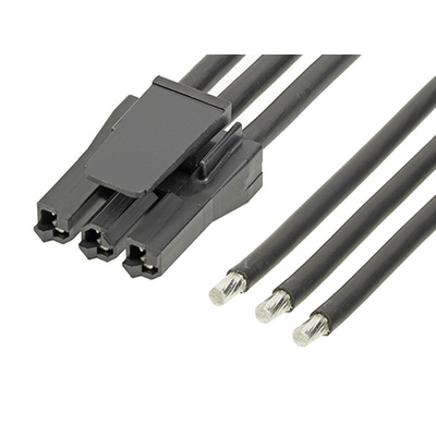 Molex 3 Way Female Super Sabre Unterminated Wire to Board Cable, 150mm