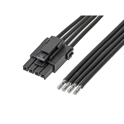 Molex 4 Way Female Ultra-Fit Unterminated Wire to Board Cable, 600mm