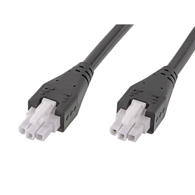 Molex 3 Way Female Mini-Fit Jr. to 3 Way Female Mini-Fit Jr. Wire to Board Cable, 1m