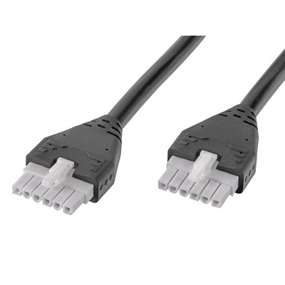 Molex 6 Way Female Mini-Fit Jr. to 6 Way Female Mini-Fit Jr. Wire to Board Cable, 2m