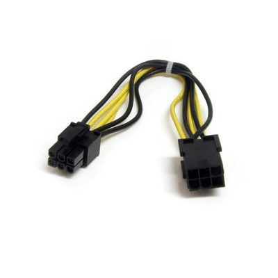 StarTech.com 6 Way Female PCIe to 6 Way Female PCIe Wire to Board Cable, 203mm