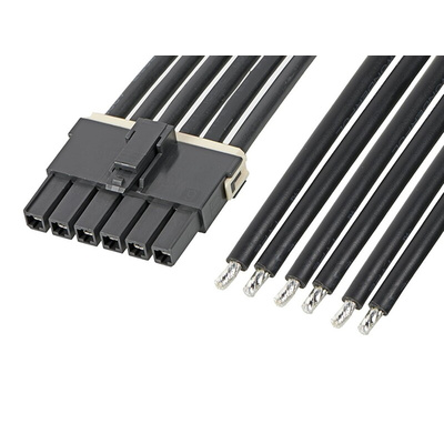 Molex 6 Way Female Mega-Fit Unterminated Wire to Board Cable, 150mm