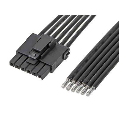 Molex 6 Way Female Ultra-Fit Unterminated Wire to Board Cable, 300mm