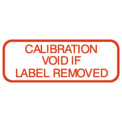 RS PRO Adhesive Pre-Printed Red Label-Calibration Void Removed-. Quantity: 140