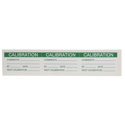 RS PRO Adhesive Pre-Printed Adhesive Label-Calibration-. Quantity: 30