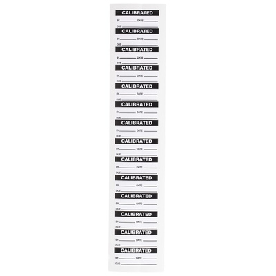 RS PRO Adhesive Pre-Printed Adhesive Label-Calibrated-. Quantity: 140